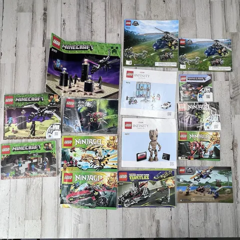LEGO MINECRAFT, Ninjago And More. LOT 15 INSTRUCTION MANUALS BOOKLETS ONLY