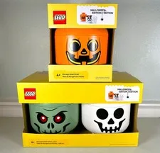 Lego HALLOWEEN Storage Containers Canisters (3) NIB - Small