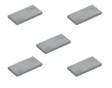 5 New LEGO Medium Stone Grey 2x4 Tile 87079 plate light gray flat smooth 4560183