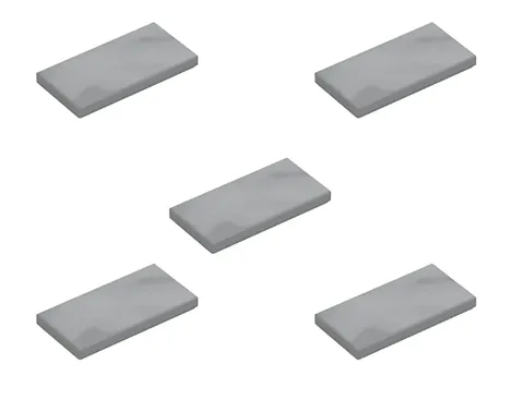 5 New LEGO Medium Stone Grey 2x4 Tile 87079 plate light gray flat smooth 4560183