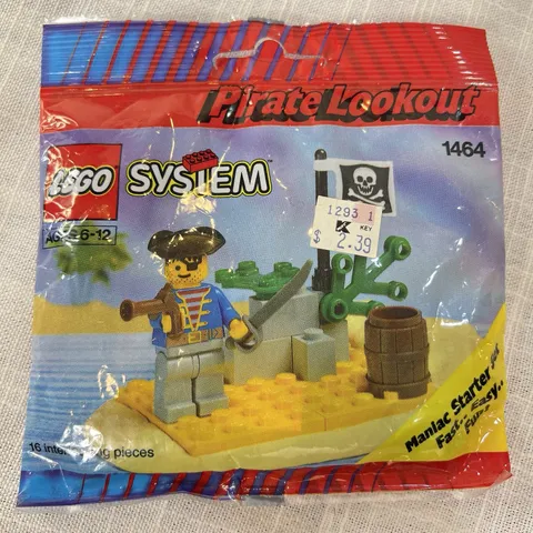 LEGO System Pirate Lookout 1464 Vintage 1992 Retired Poly Bag New SEALED