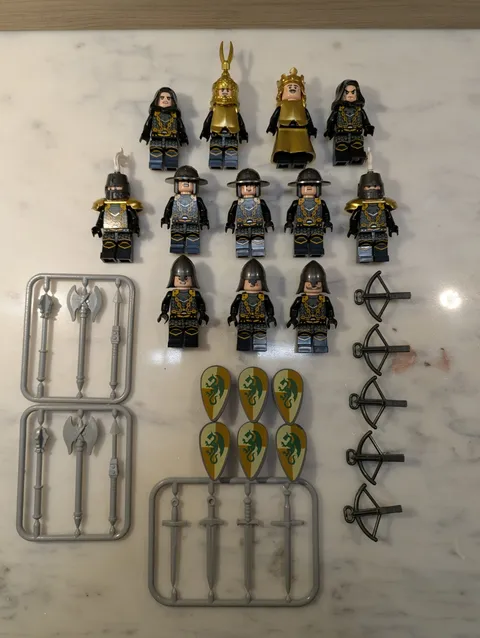 Building Blocks Knights- Dragon Lego Minifigures Lot Of 12-New
