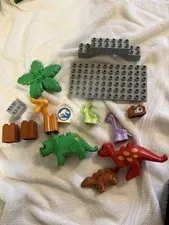 Lego Duplo Dinosaurs Dino Jurassic Park World Animal Tree Set Lot base sign rare