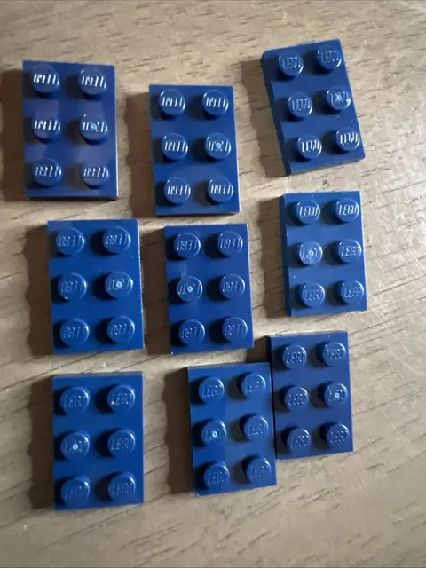 LEGO 3021 Dark Blue Plate 2 x 3 - 9 Pieces