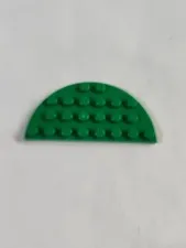LEGO Parts 22888 Plate ● Round Half 4 x 8 ● Green ● 1 piece