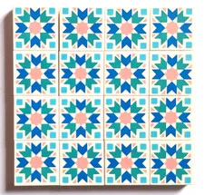 LEGO 42691 white PRINTED TILES floor tile from Fountain Garden pink star pattern