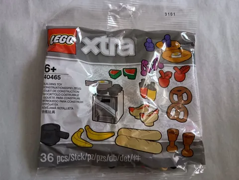 LEGO XTRA 40465 Food Accessories Hot Dog Watermelon Pretzel POLYBAG *RETIRED*