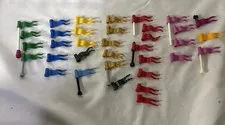 LEGO BULK LOT OF 35 WAVE FLAG 4X1 #4495 MIXED COLORS