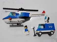 LEGO 6553 Town Crisis News Crew Incomplete Outback  TV Helicopter and  Van