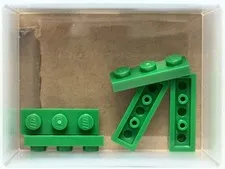 LEGO Parts - Green Plate 1 x 3 - No 3623 - QTY 5