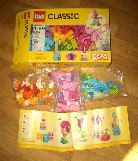 LEGO CLASSIC: Creative Supplement Bright (10694)-Box, Catalog and a few Legos
