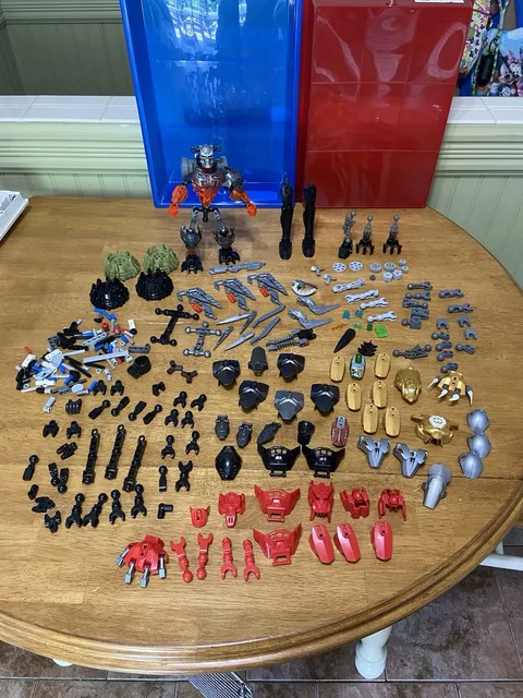 Random Bionicle and/or Hero Factory Pieces Parts Bulk With Full Figures 1 Lb 6oz