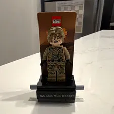 LEGO Star Wars Han Solo Mud Trooper Minifigure Display Stand w/ Nameplate