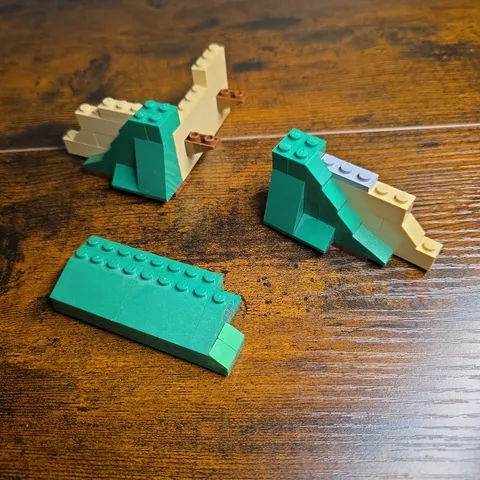 LEGO Green Rock Panels Tan Bricks Roof Slopes Castle Mountain Terrain MOC Lot