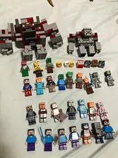 LEGO Minecraft Minifigure Lot Steve Zombie Skeleton Mobs & Accessories 8+