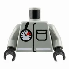 LEGO Minifigure  Torso Fire Uniform Jacket with Pocket and White Stripe