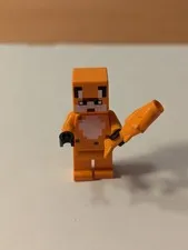 LEGO Fox Skin Minifigure Minecraft with fish from set 21178
