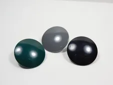 LEGO Lot of 3 Plain Round Shield Armor Minifig Black Dark Gray Dark Green Q7