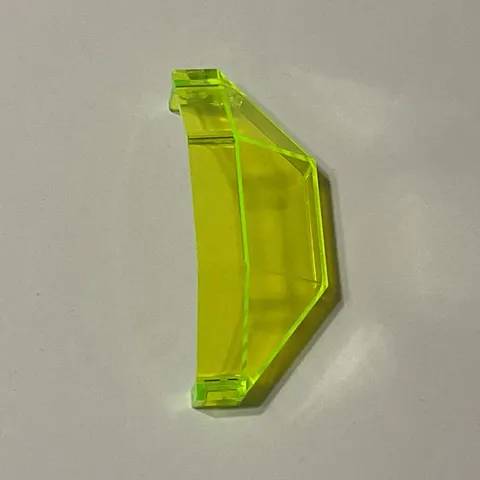 LEGO Panel 3 x 3 x 6 Corner Convex 2468 Trans-Neon Green Vintage Part