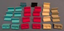 27 LEGO pieces bricks 1x2 panel with wall (bench seat) assorted colors