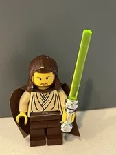 LEGO Star Wars Qui Gon Jinn SW0027 Yellow Head