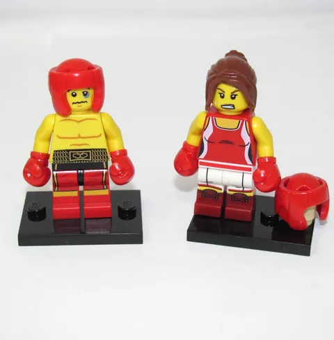 LEGO Kickboxer Girl Series 16 Boxer Series 5 Minifigure Lot of 2 col251 col077