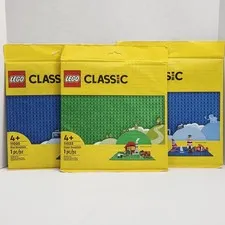 LEGO Classic Base Plates 32x32 Green Blue Lot of 3 Building Foundation Plates