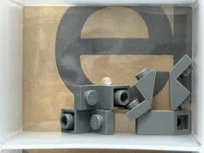 LEGO Parts - Dark Bluish Gray Slope, Inverted 45 2 x 1 Cutout - No 2310 - QTY 5