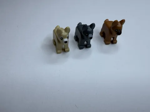 Lego Animal Alsatian German Shepherd Puppy Lot Of 3