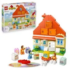 LEGO DUPLO Bluey: Bluey's Family House with Memory Game - Learning Toy for Toddl