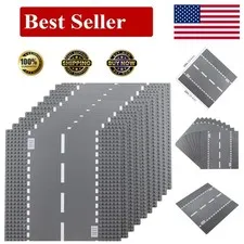 Street Road Building Set - 10 Straight Plates**