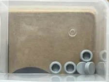 LEGO Parts - Light Bluish Gray Tile, Round 1 x 1 - No 98138 - QTY 5