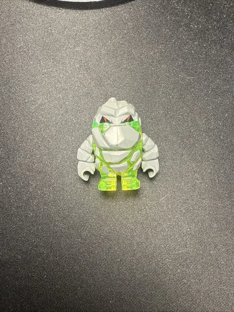 LEGO Power Miners Meltrox Minifigure Rock Monster Gray Trans Neon Green
