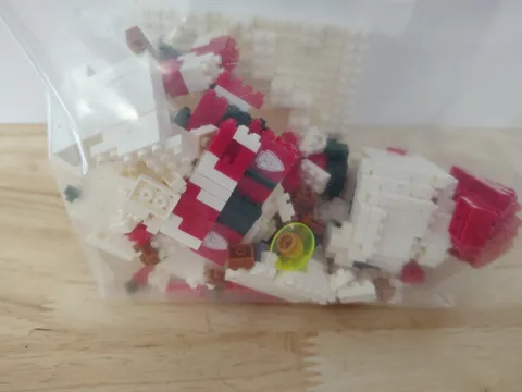LEGO Pieces Mixed Lot Various Sizes Mostly Red And White Originally A Snowman
