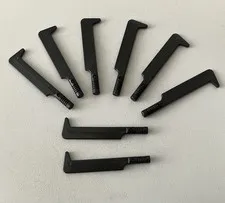 LEGO 8x NEW Pieces Sword Blade Minifigure Weapon PEARL DARK GREY #10050