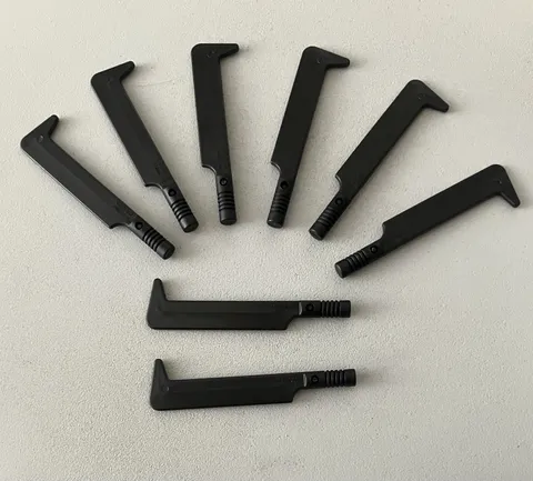 LEGO 8x NEW Pieces Sword Blade Minifigure Weapon PEARL DARK GREY #10050