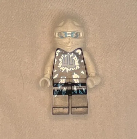 LEGO Ninjago Zane Airjitzu  Minifigure with White Mask and Blue Torso Pattern
