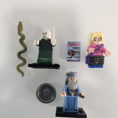 LEGO Lord Voldemort, Luna Lovegood, Albus Dumbledore Minifigure LOT Harry Potter