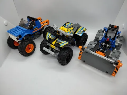 LEGO TECHNIC Lot of 3 trucks vehicles compactor quad bike 42034 42071 60180