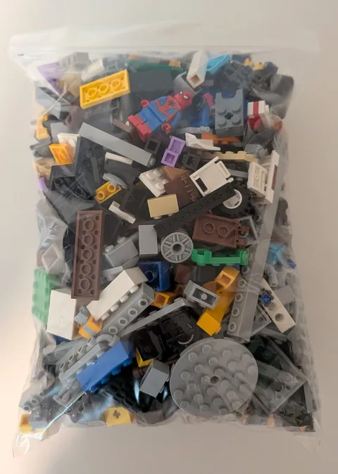 2 Lbs BULK LEGO Lot Random Parts, Bricks, Plates Ready for MOC & Minifigure