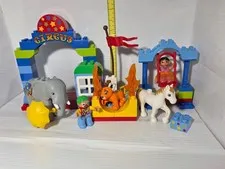 LEGO DUPLO 10504 My First Circus (2013) Near Complete Elephant Swing Horse Tiger