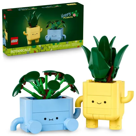 LEGO Botanicals Happy Plants Building Toy for Kids, Girls, and Multicolor