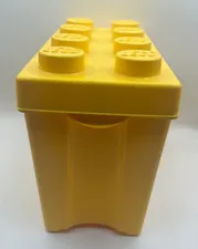 Large LEGO Storage Brick Case 8 Stud Yellow Container Plastic Bin/Box EMPTY 14x7