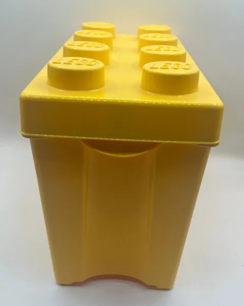 Large LEGO Storage Brick Case 8 Stud Yellow Container Plastic Bin/Box EMPTY 14x7