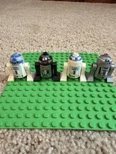 LEGO Star Wars R2-D2 Astromech Droid Minifigure Lot of 4 - White/Gray/Black