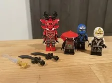 LEGO Ninjago Final Battle Minifigure Lot Zane Jay Kozu Excellent RARE