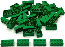 Lego 50 New Green Bricks Building Blocks 2 x 4 Stud Parts