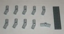 LEGO NEW Light Bluish Grey Angle Connector #3 (10x) 4211552 Brick 32016