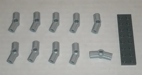LEGO NEW Light Bluish Grey Angle Connector #3 (10x) 4211552 Brick 32016