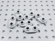 LEGO Lot of 6 Light Bluish Gray 1x2 Rounded Corner Plates w/ Open Studs BC